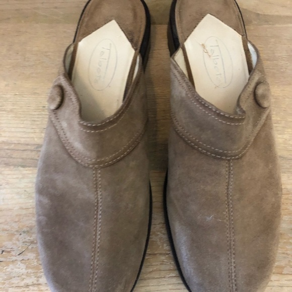 Talbots Clogs Mules Leather Suede Size 6N Narrow - Picture 2 of 10